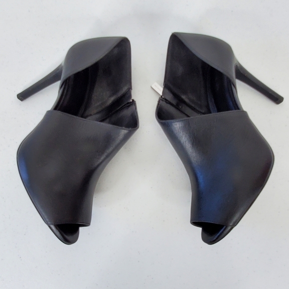 Michael Kors Elodie Leather Open Toe Bootie Size 9.5 Cut-Out Side Zip Stiletto - Picture 4 of 16